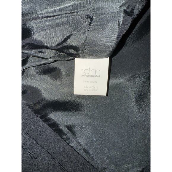 RDM by Rue du Mail Chic Sexy Black Clubwear Leather Zip Front Vest size 40 - Picture 10 of 11